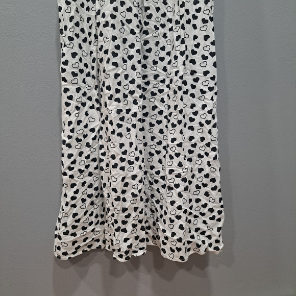 Topshop Sz‎ 6 Heartstring Tie Knot Cut Out Ruffle Maxi Dres Heart Print - Picture 4 of 5